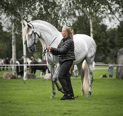 Tina træner med hesten